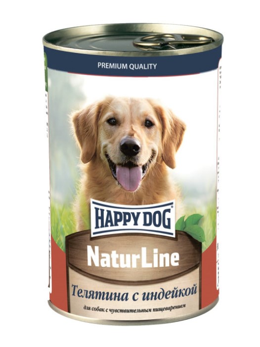 фото Консервы для собак happy dog naturline, с телятиной и индейкой, 20шт по 400г