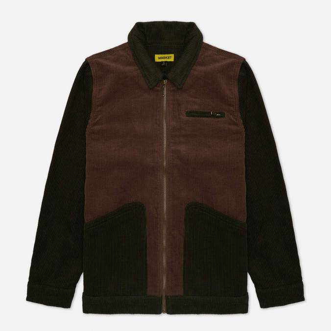 Мужская демисезонная куртка MARKET Color Block Corduroy коричневый, Размер M