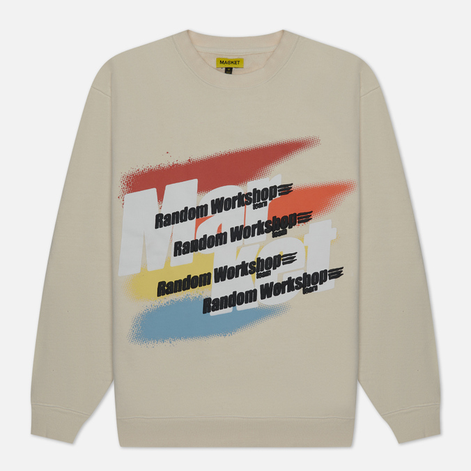 

Мужская толстовка MARKET Random Workshop Splatter Crew Neck бежевый, Размер XL, Random Workshop Splatter Crew Neck