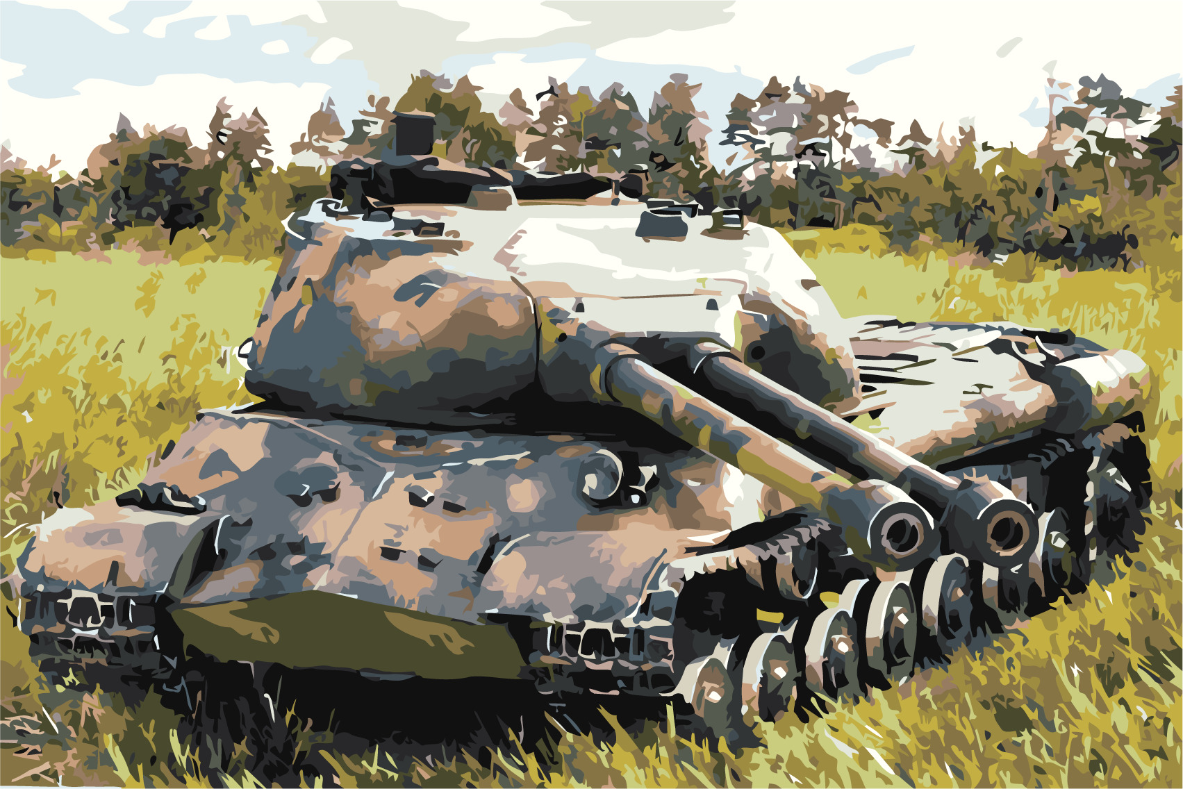 

Картина по номерам 40 x 60 Танк ИС-3-II (pz-4055), Танк ИС-3-II