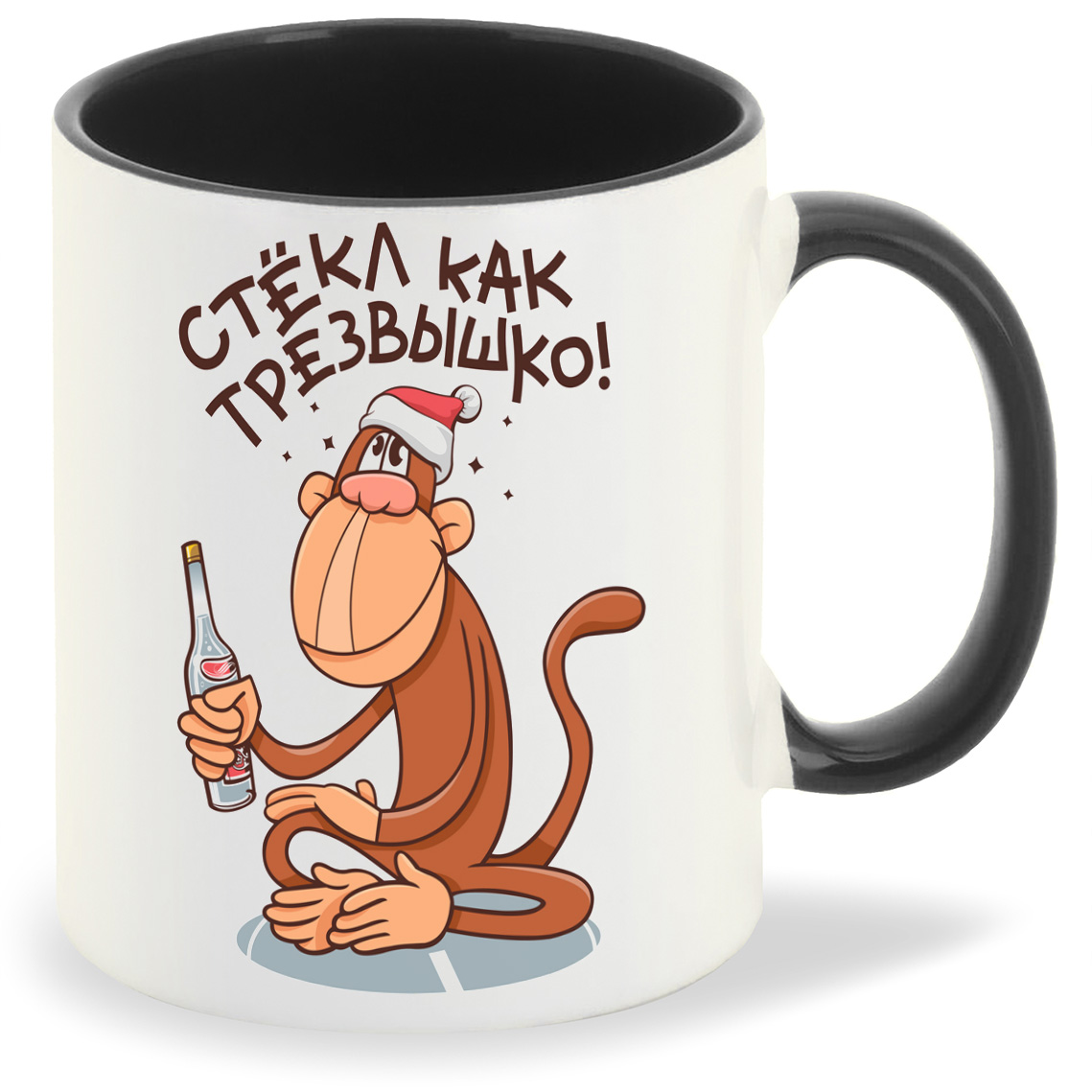 

Кружка черная CoolPodarok Стекл как трезвышко