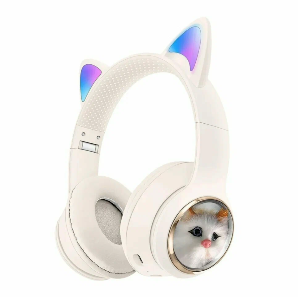 

Беспроводные наушники AKZ 09 Headset Cat Beige, Headset Cat