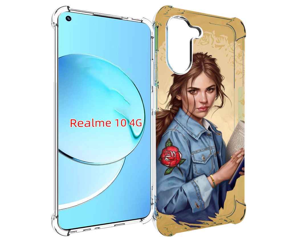 

Чехол MyPads девушка-в-бежевом-фоне для Realme 10, Прозрачный, Tocco