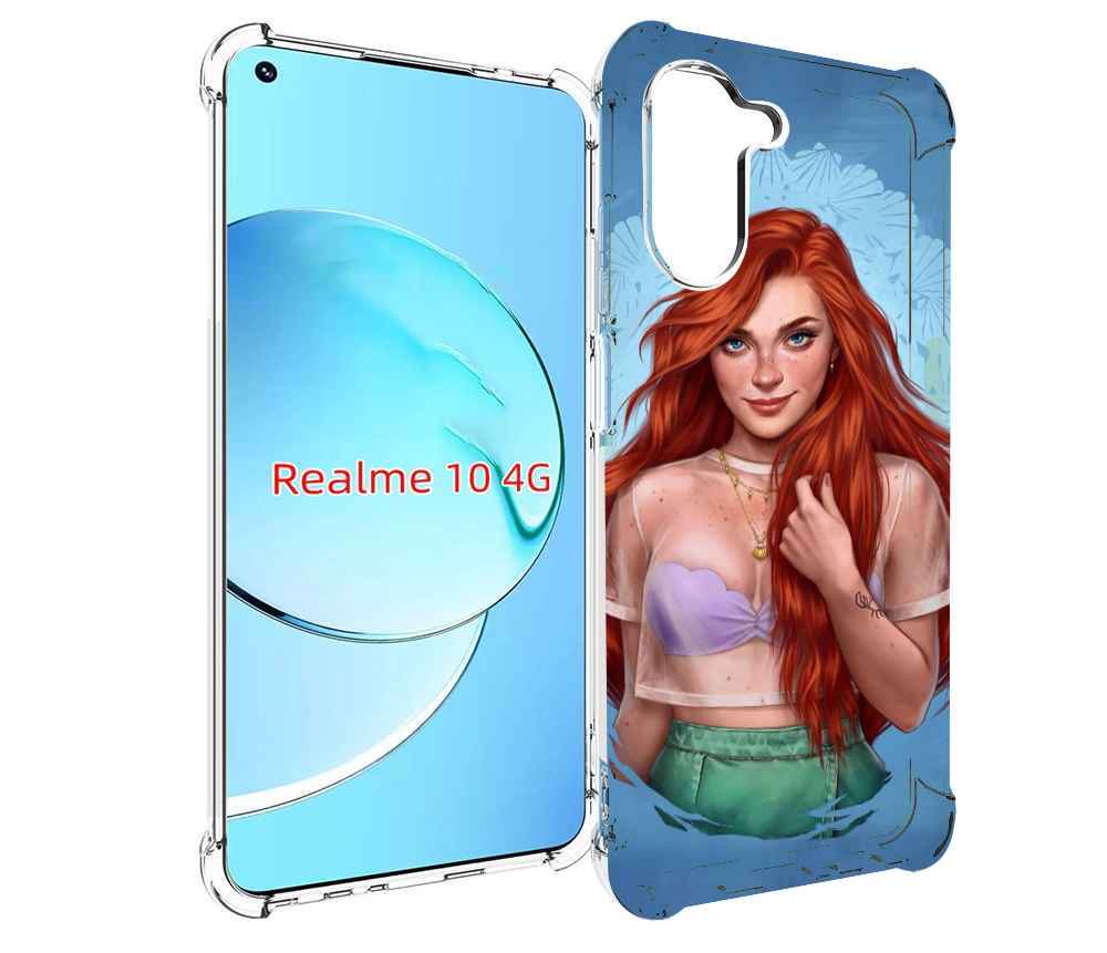 

Чехол MyPads девушка-в-голубом-фоне женский для Realme 10, Прозрачный, Tocco