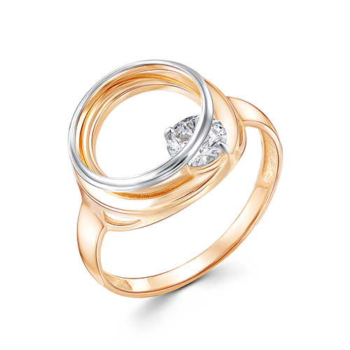 

Кольцо из золота р. 16,5 ЯХОНТ Золотой 259948, фианит, 259948