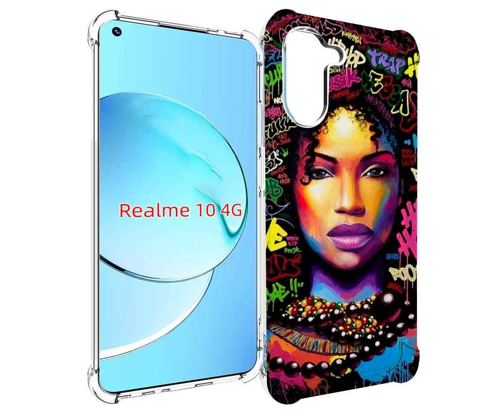 

Чехол MyPads девушка-в-граффити женский для Realme 10, Прозрачный, Tocco