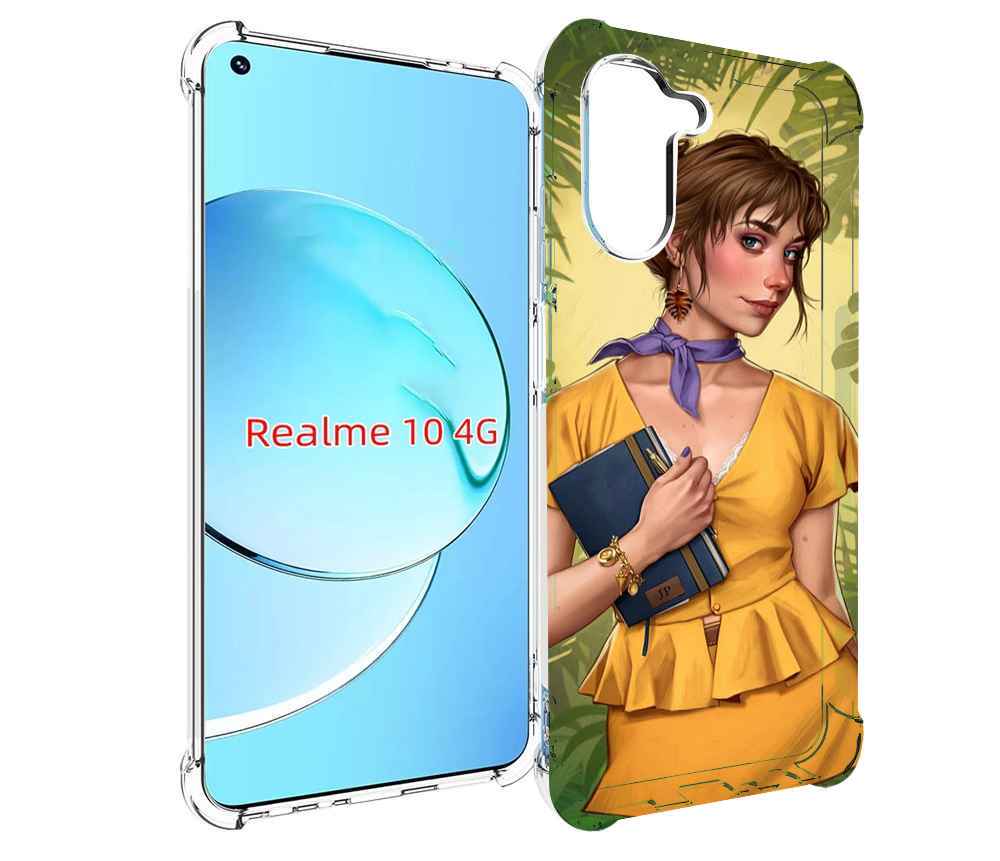 

Чехол MyPads девушка-в-зелени женский для Realme 10, Прозрачный, Tocco