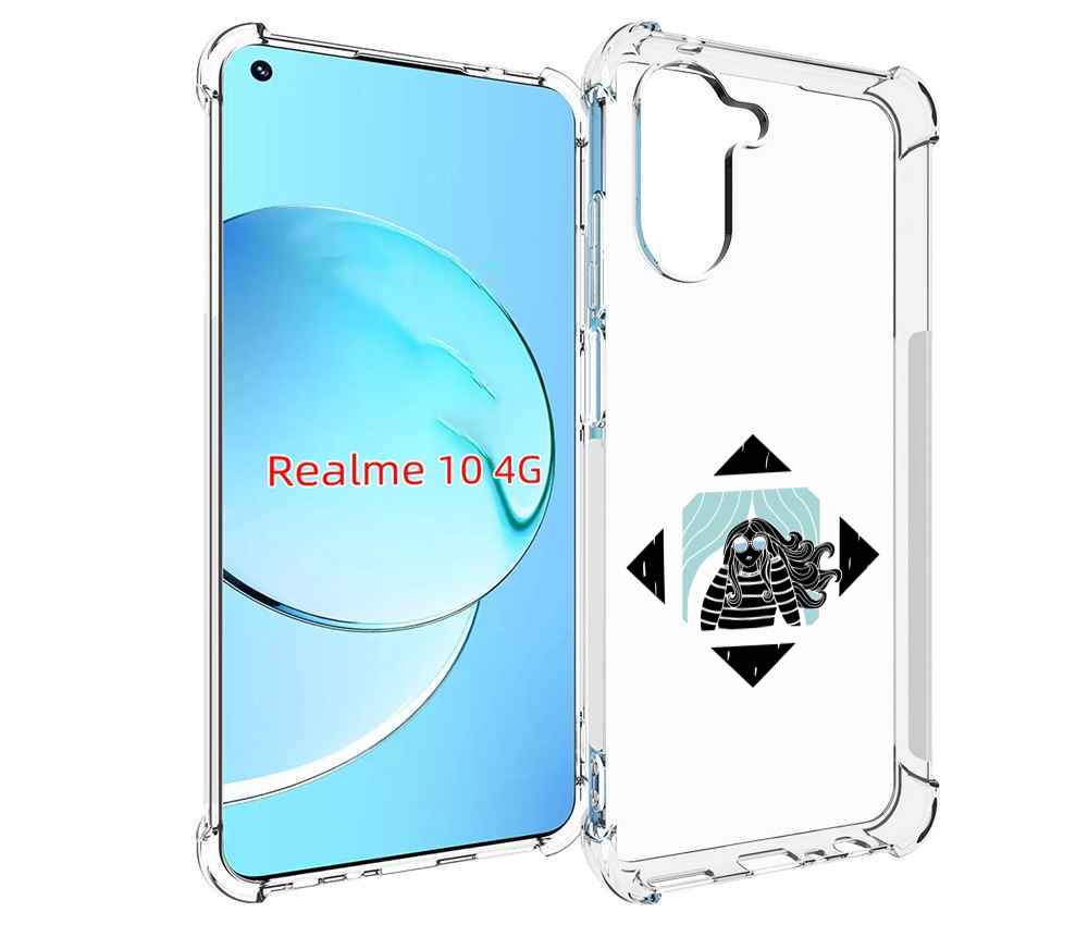 

Чехол MyPads девушка-в-квадратике для Realme 10, Прозрачный, Tocco