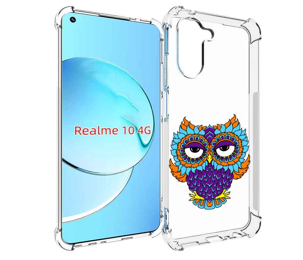 

Чехол MyPads Цветная сова для Realme 10, Прозрачный, Tocco