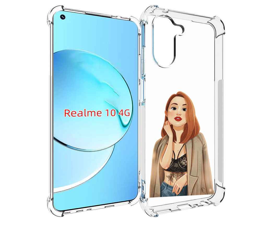 

Чехол MyPads девушка-в-кружевном-2 для Realme 10, Прозрачный, Tocco