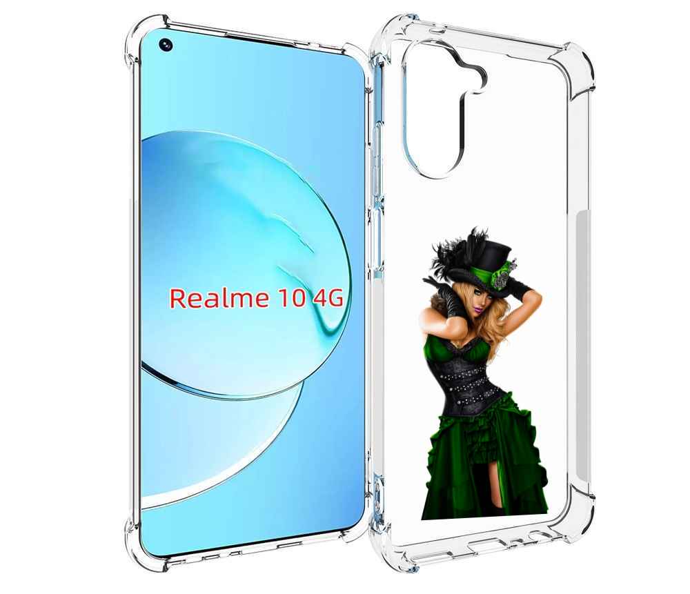 

Чехол MyPads девушка-в-модном-длинном-платье женский для Realme 10, Прозрачный, Tocco