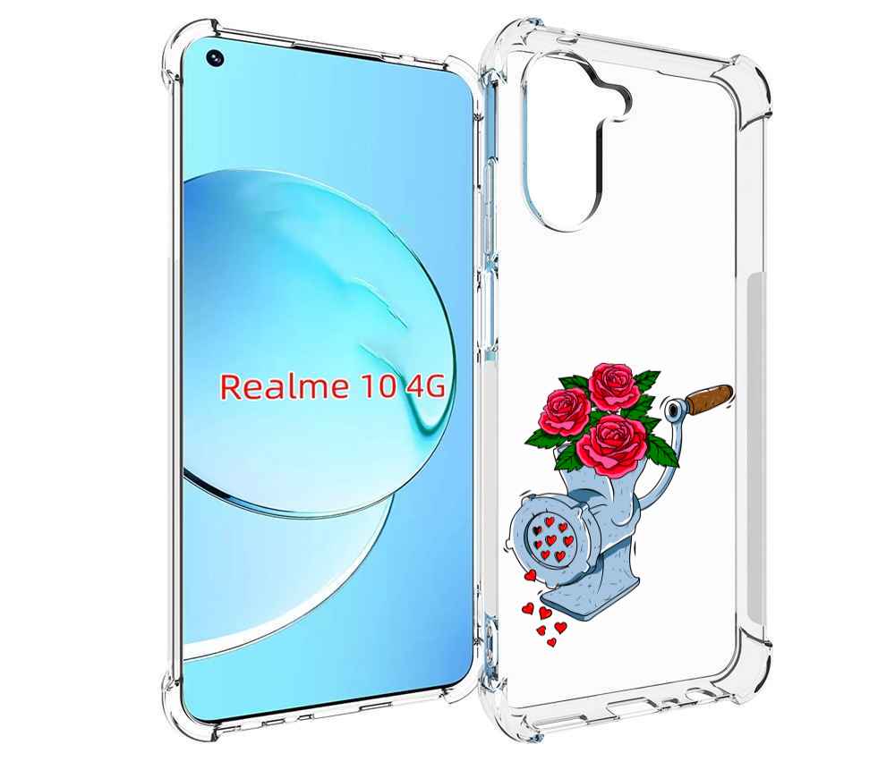 

Чехол MyPads Цветочные сердца для Realme 10, Прозрачный, Tocco