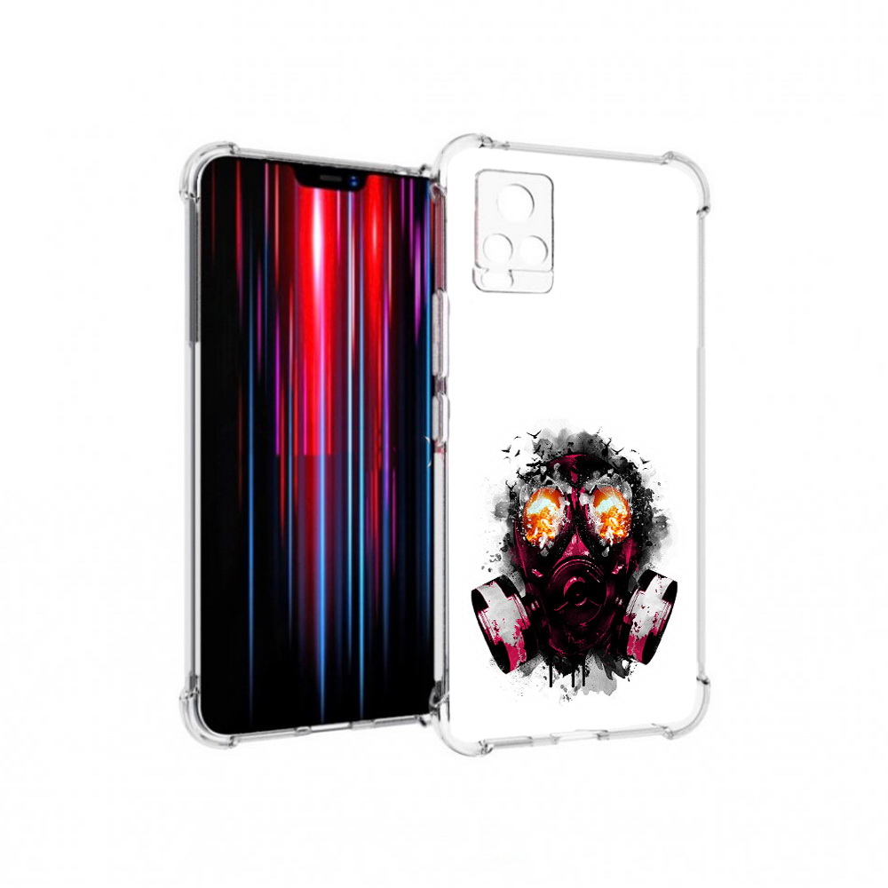 

Чехол MyPads Tocco для Vivo V20 PRO красный противогаз (PT226964.386.412), Прозрачный, Tocco