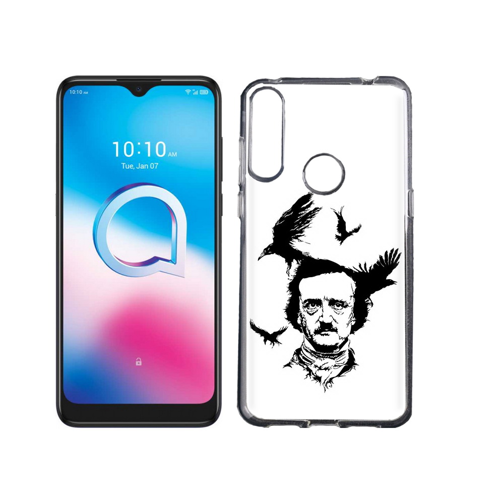 

Чехол MyPads Tocco для Alcatel 3L (2020) 5029Y Эдгар Аллан черно белый (PT159035.666.204), Tocco