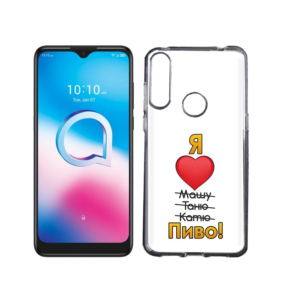 

Чехол MyPads Tocco для Alcatel 3L (2020) 5029Y Я люблю машу таню катю пиво, Tocco