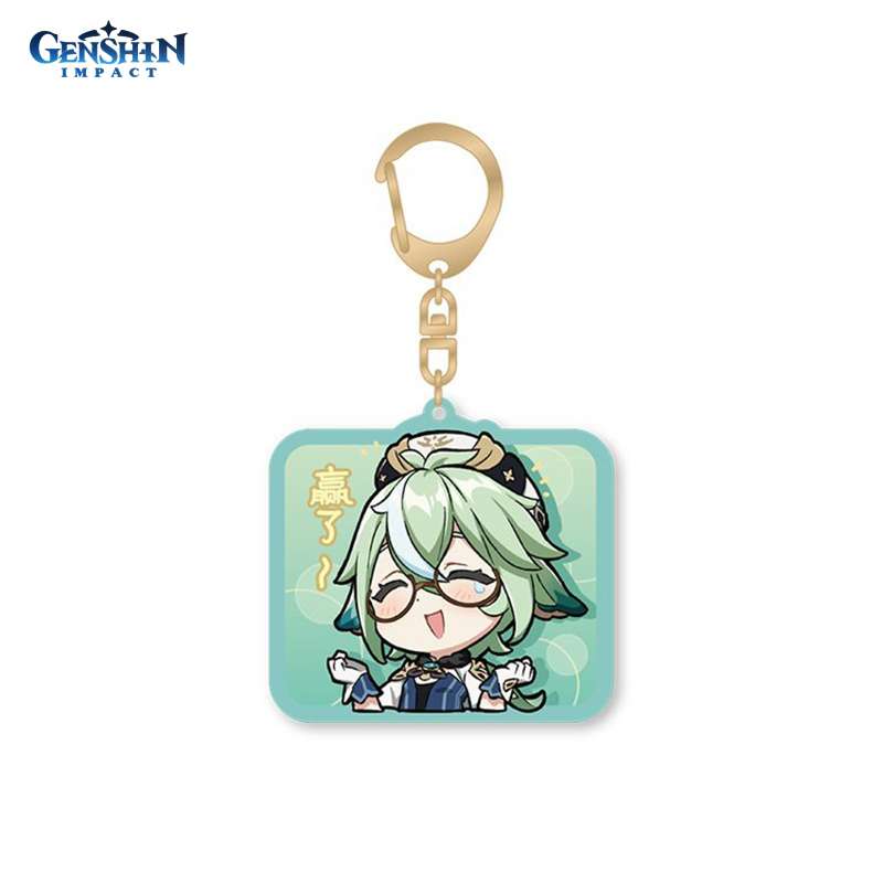 Брелок Genshin Impact акриловый Chibi Expressions Character Acrylic Keychain Sucrose 549₽