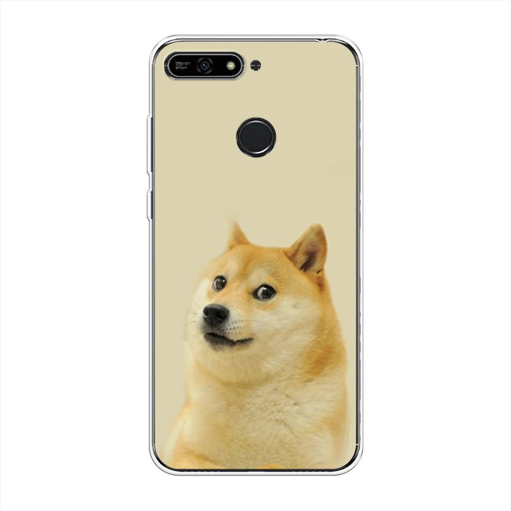 

Чехол Awog на Honor 7A Pro "Собака подозревака", Коричневый;желтый;бежевый, 65450-9