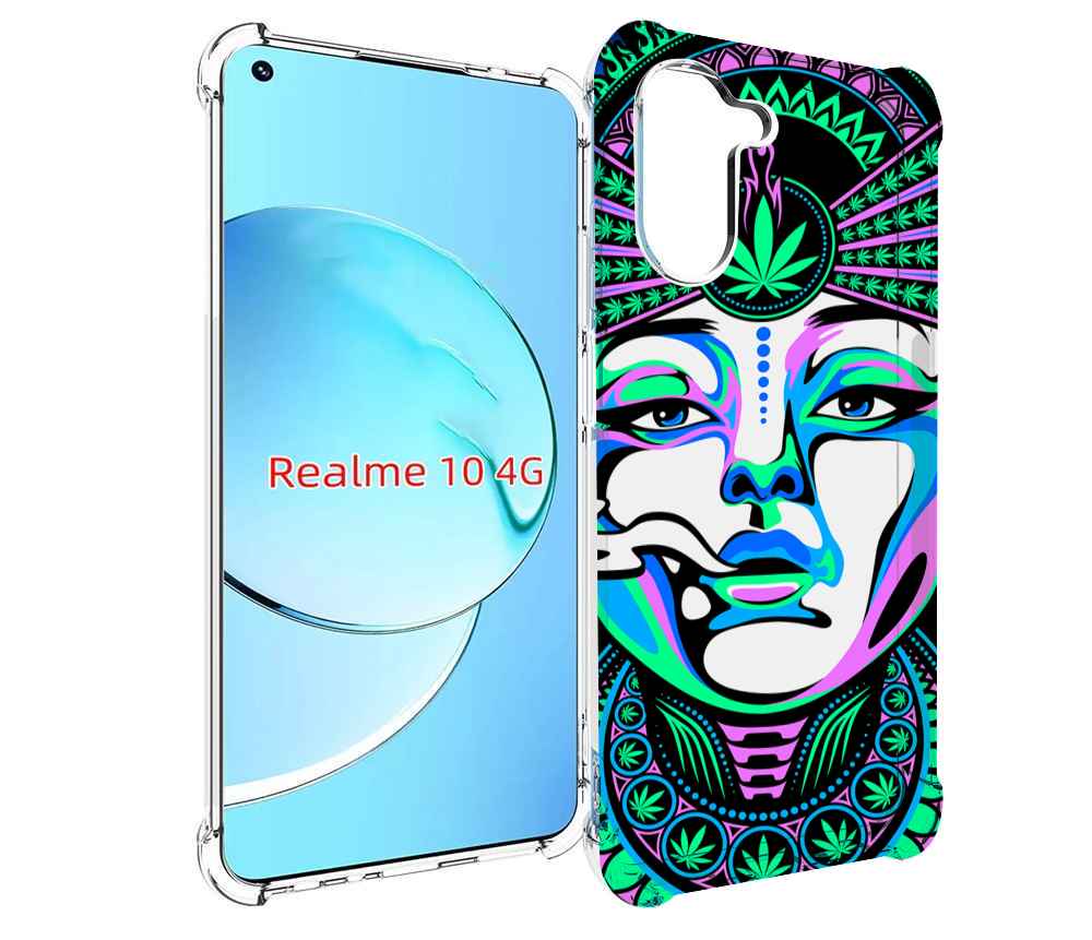 

Чехол MyPads девушка-любит-траву-абстракция для Realme 10, Прозрачный, Tocco