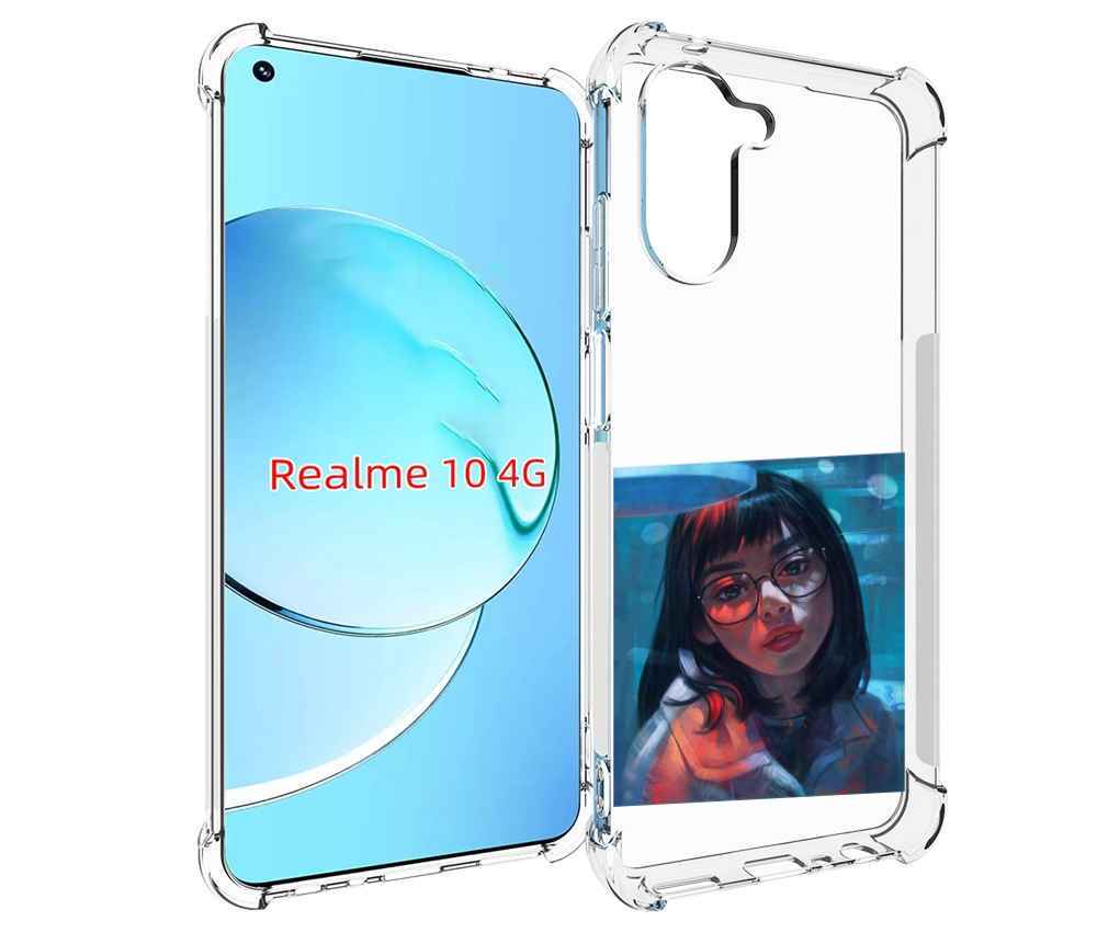 

Чехол MyPads девушка-под-красным-светом для Realme 10, Прозрачный, Tocco
