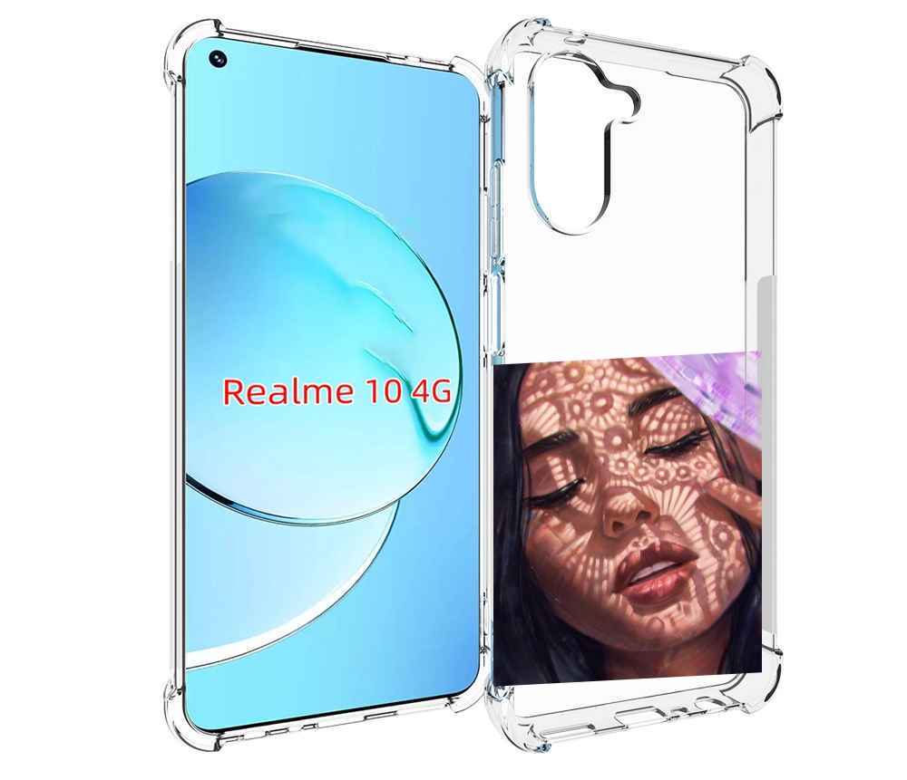 

Чехол MyPads девушка-под-кружевами женский для Realme 10, Прозрачный, Tocco