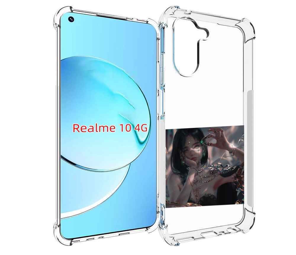 

Чехол MyPads девушка-с-алмазом для Realme 10, Прозрачный, Tocco