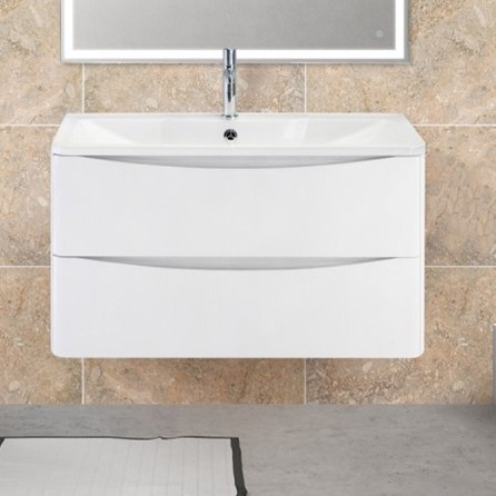 

Тумба с раковиной BelBagno Acqua 80 bianco lucido, Белый