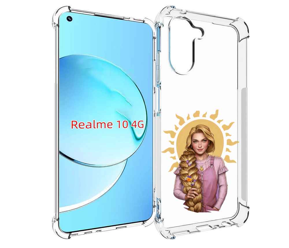 

Чехол MyPads девушка-с-большой-косой для Realme 10, Прозрачный, Tocco