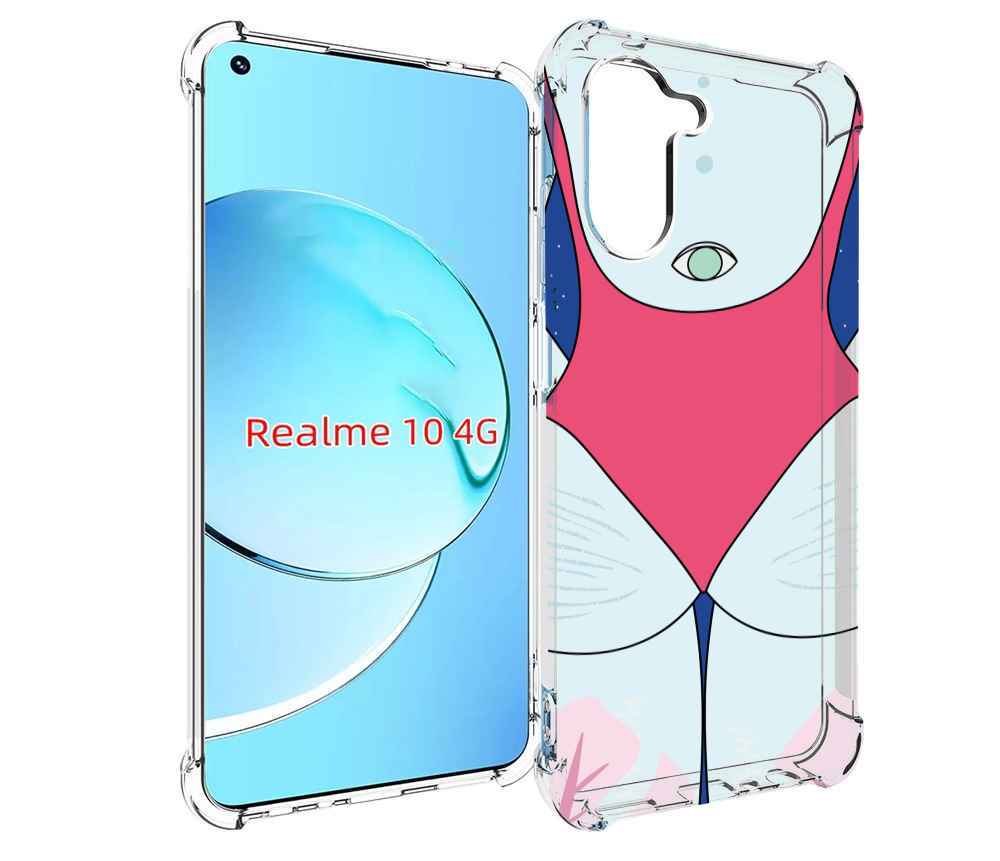 

Чехол MyPads девушка-с-глазом-на-спине для Realme 10, Прозрачный, Tocco