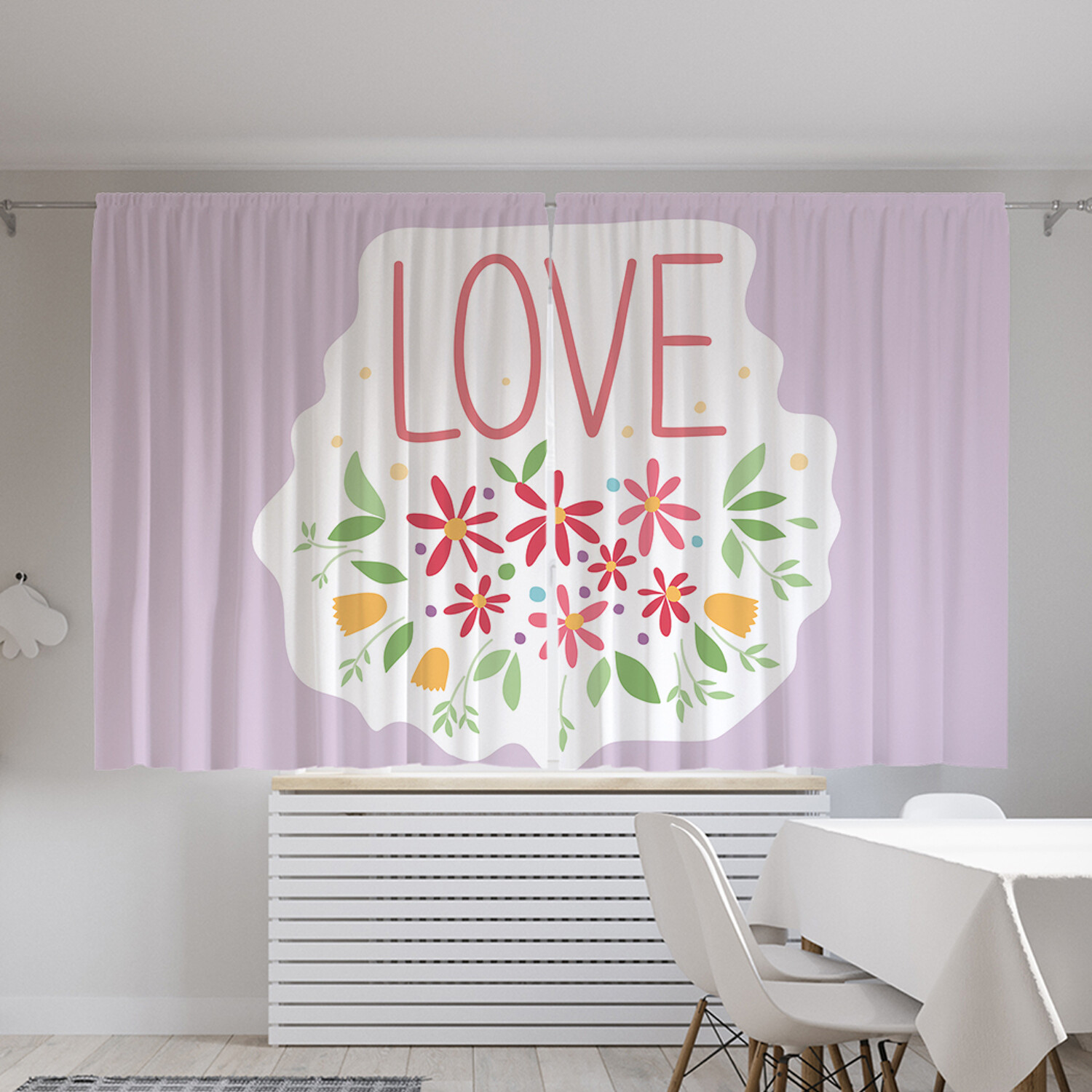 

Фотошторы LOVE 145х180 см 2 полотна Oxford, LOVE