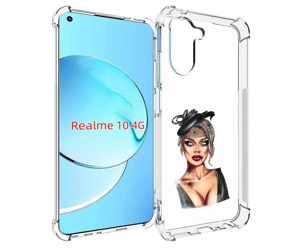 

Чехол MyPads девушка-с-линзами для Realme 10, Прозрачный, Tocco