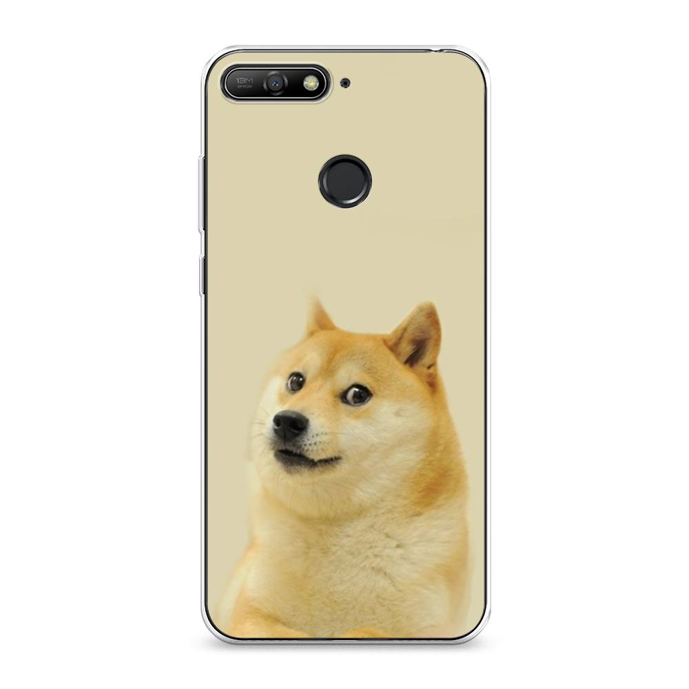 

Чехол Awog на Huawei Y6 Prime 2018 "Собака подозревака", Коричневый;желтый;бежевый, 65750-9
