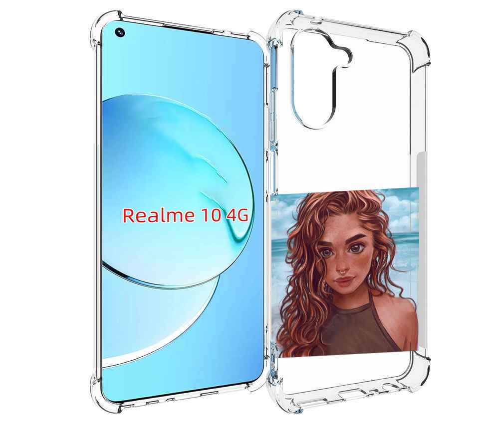 Чехол MyPads девушка-с-пирсингом-на-море женский для Realme 10