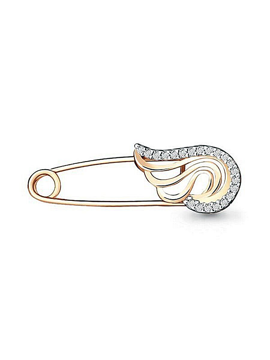 

Брошь из серебра TEO MAORI 871518А.6, фианит, 871518А.6