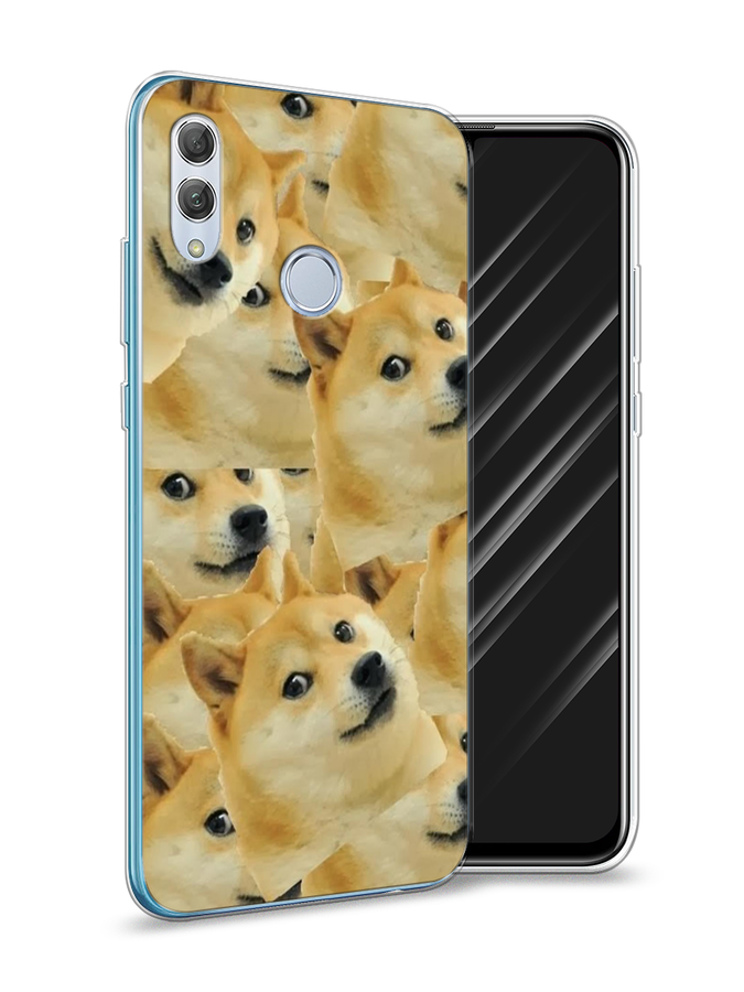 

Чехол Awog на Honor 10 Lite "Собака-подозревака фон", Желтый;черный, 67550-9