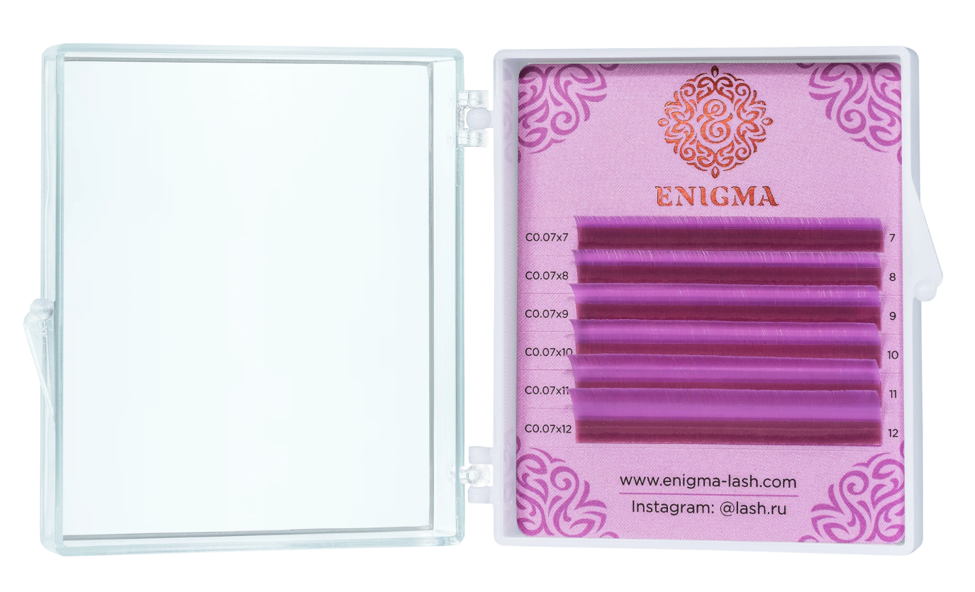 

Ресницы Enigma цветные мини 0,07 C 8-13 мм Lavender 6 линий, Фиолетовый