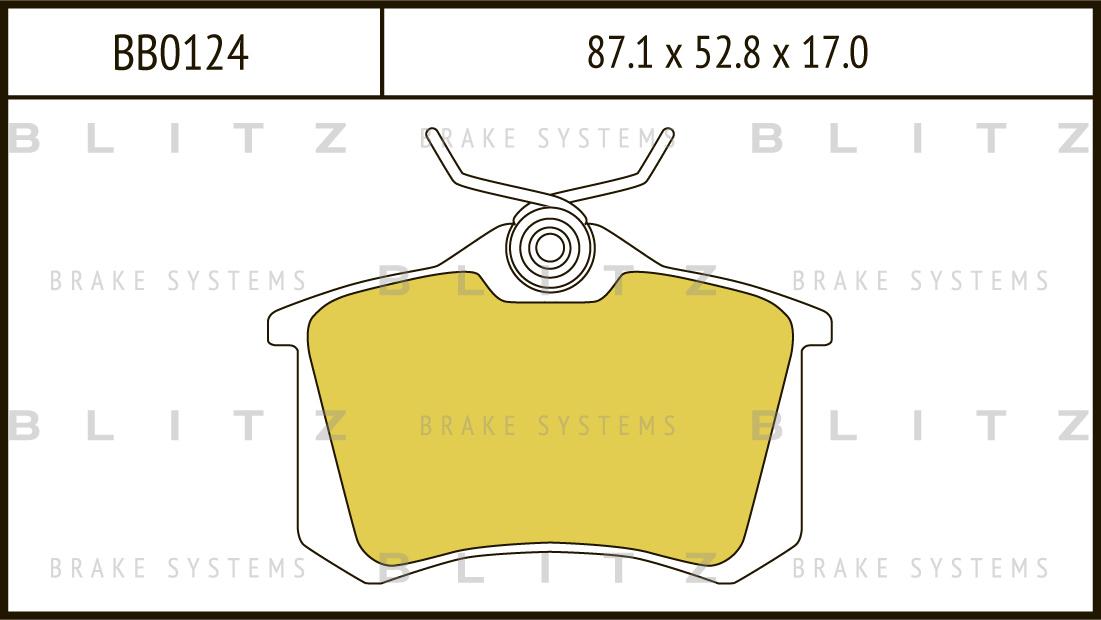 Тормозные колодки BLITZ задние BB0124 600000053724