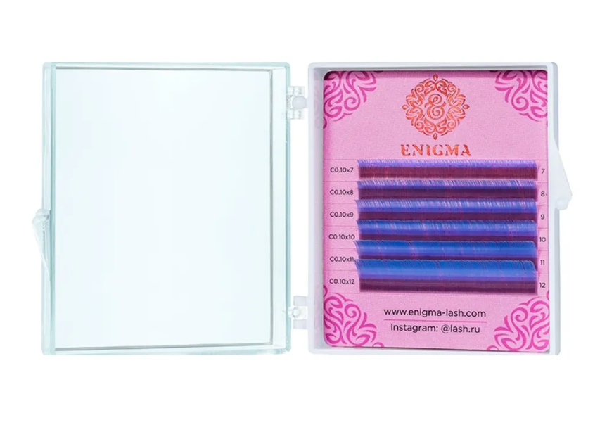

Ресницы Enigma цветные мини 0,10 C 8-13 мм Aqua 6 линий, Синий