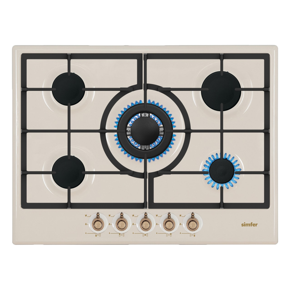 

Встраиваемая варочная панель газовая Simfer H70W51O517 бежевый, H70W51O517