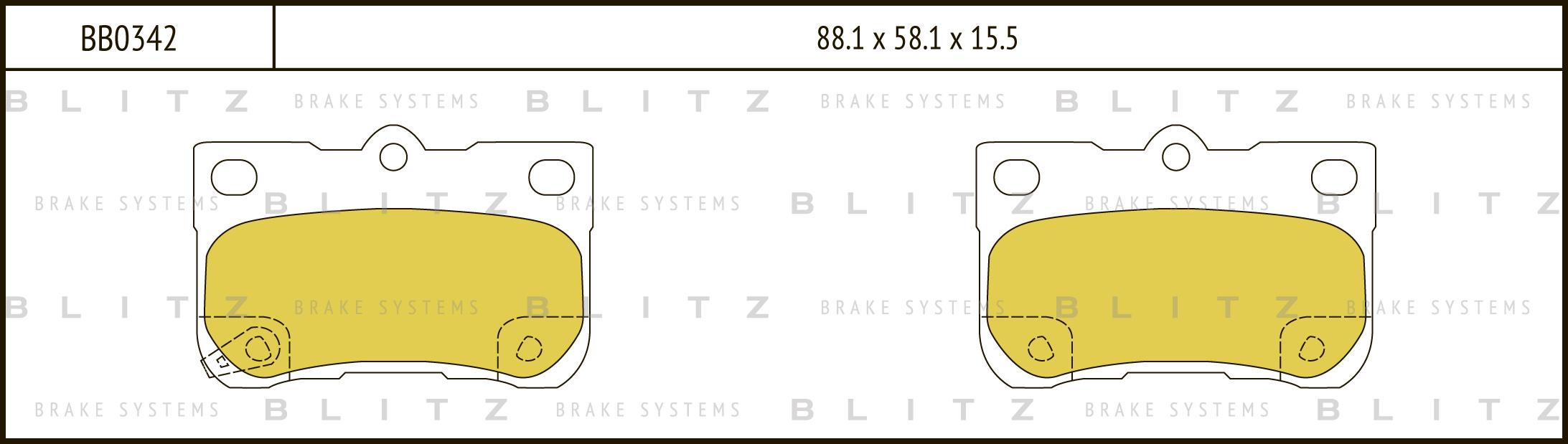

Тормозные колодки BLITZ задние BB0342