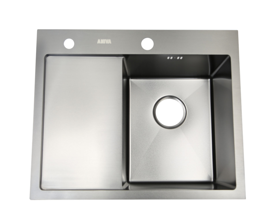 Кухонная мойка AVINA 58х48х23 см BL R.толщина 3мм. Дозатор, коландер, сифон в комплекте