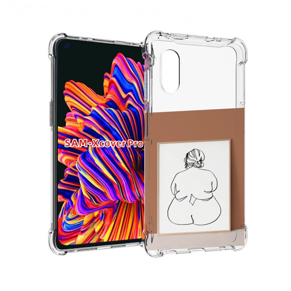 

Чехол MyPads Body Positive Female Figure Line Art женский для Samsung Galaxy Xcover Pro 1, Прозрачный, Tocco