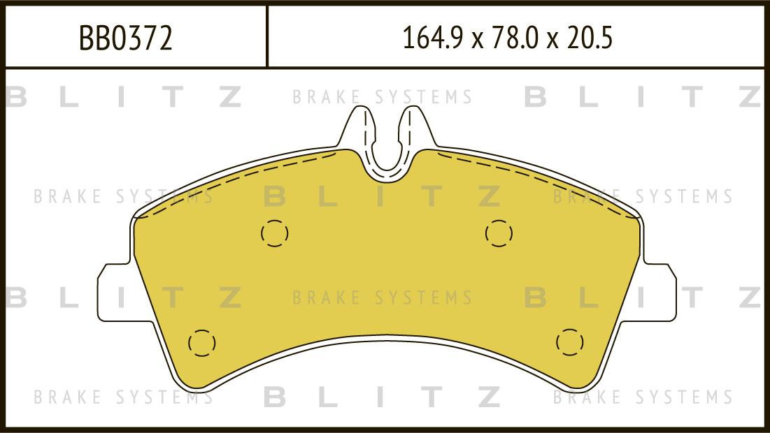 

Тормозные колодки BLITZ задние BB0372