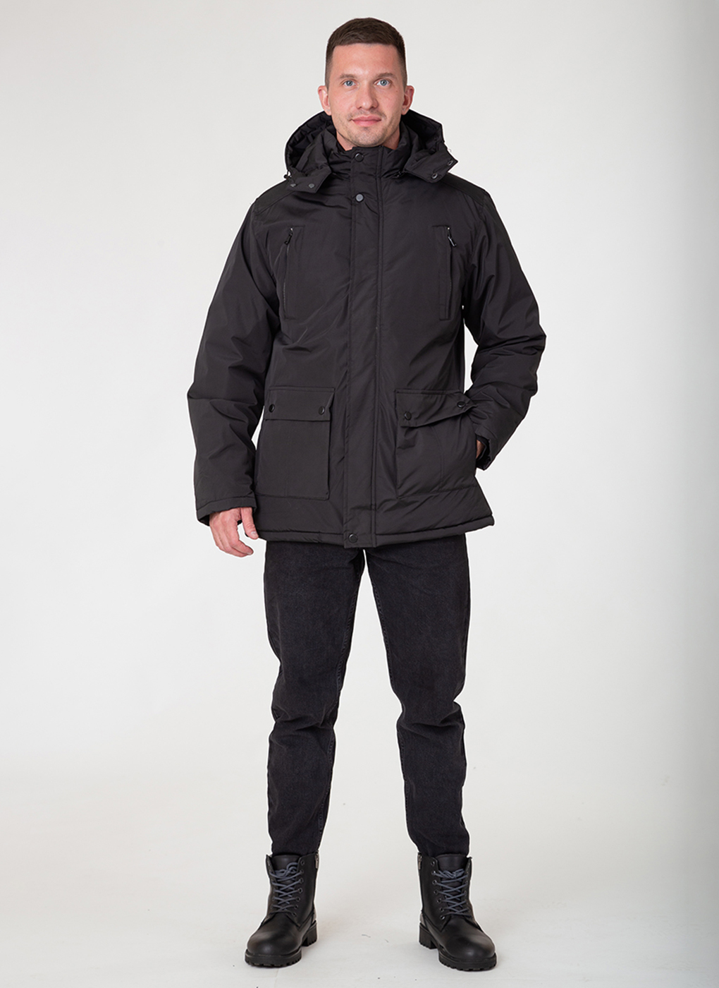 фото Зимняя куртка мужская winterra 57019 черная 52 ru