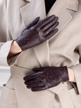 

Перчатки женские ELEGANZZA 01-00036926 бордовые, р, Бордовый, 01-00036926