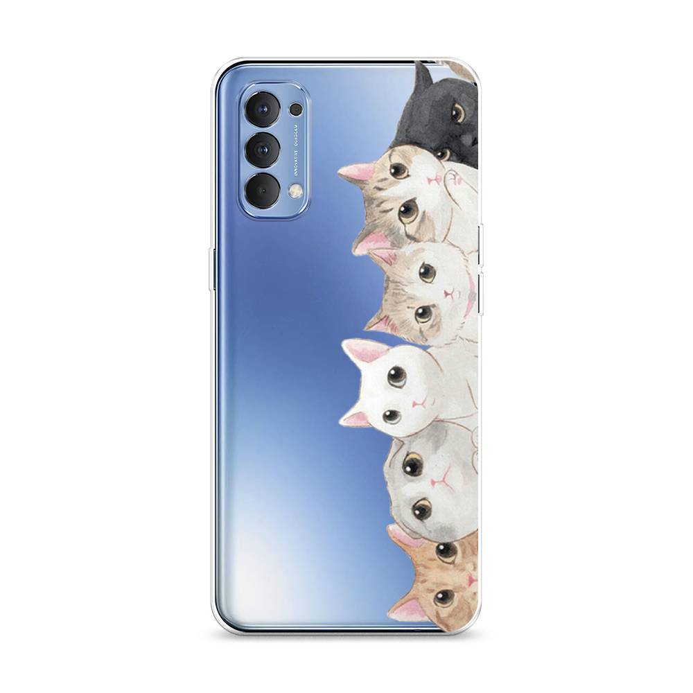 

Силиконовый чехол "Котики" на Oppo Reno 4 4G, Котики