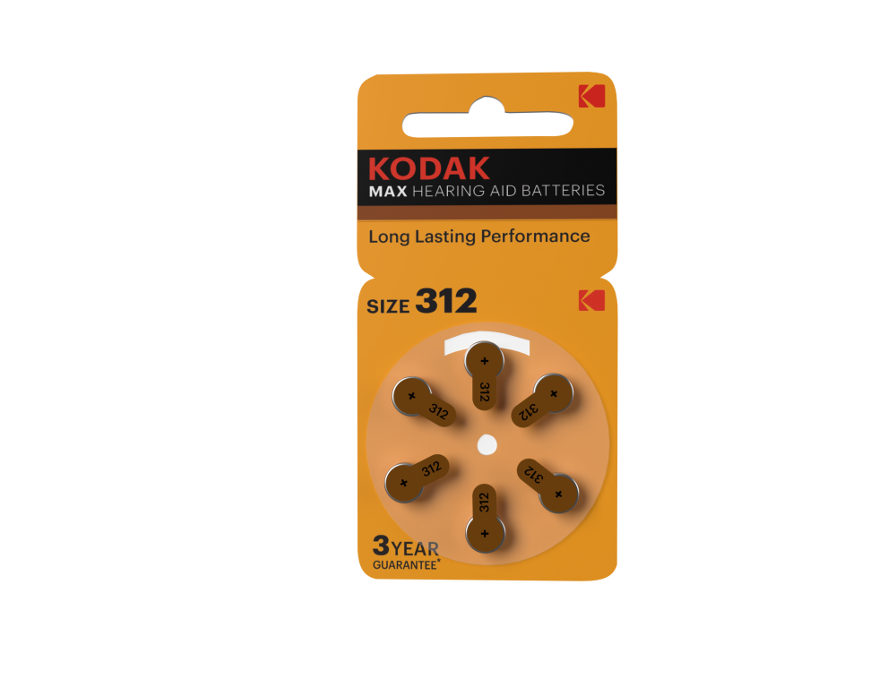 

Набор из 6 шт, Батарейки Kodak ZA312-6BL [KZA312-6] MAX Hearing Aid (60/300/45000) (Б00517