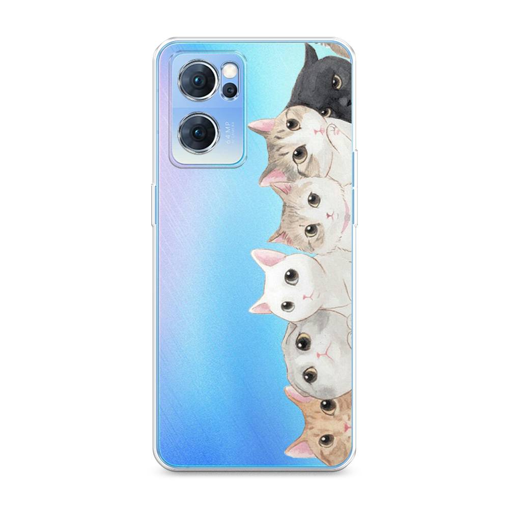 

Силиконовый чехол "Котики" на Oppo Reno 7, Котики