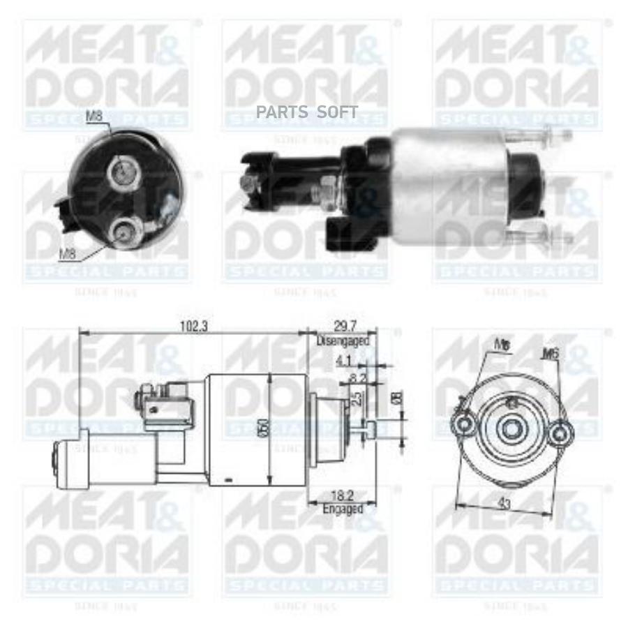 Втягивающее Реле Стартера 46315 MEAT & DORIA арт. 46315