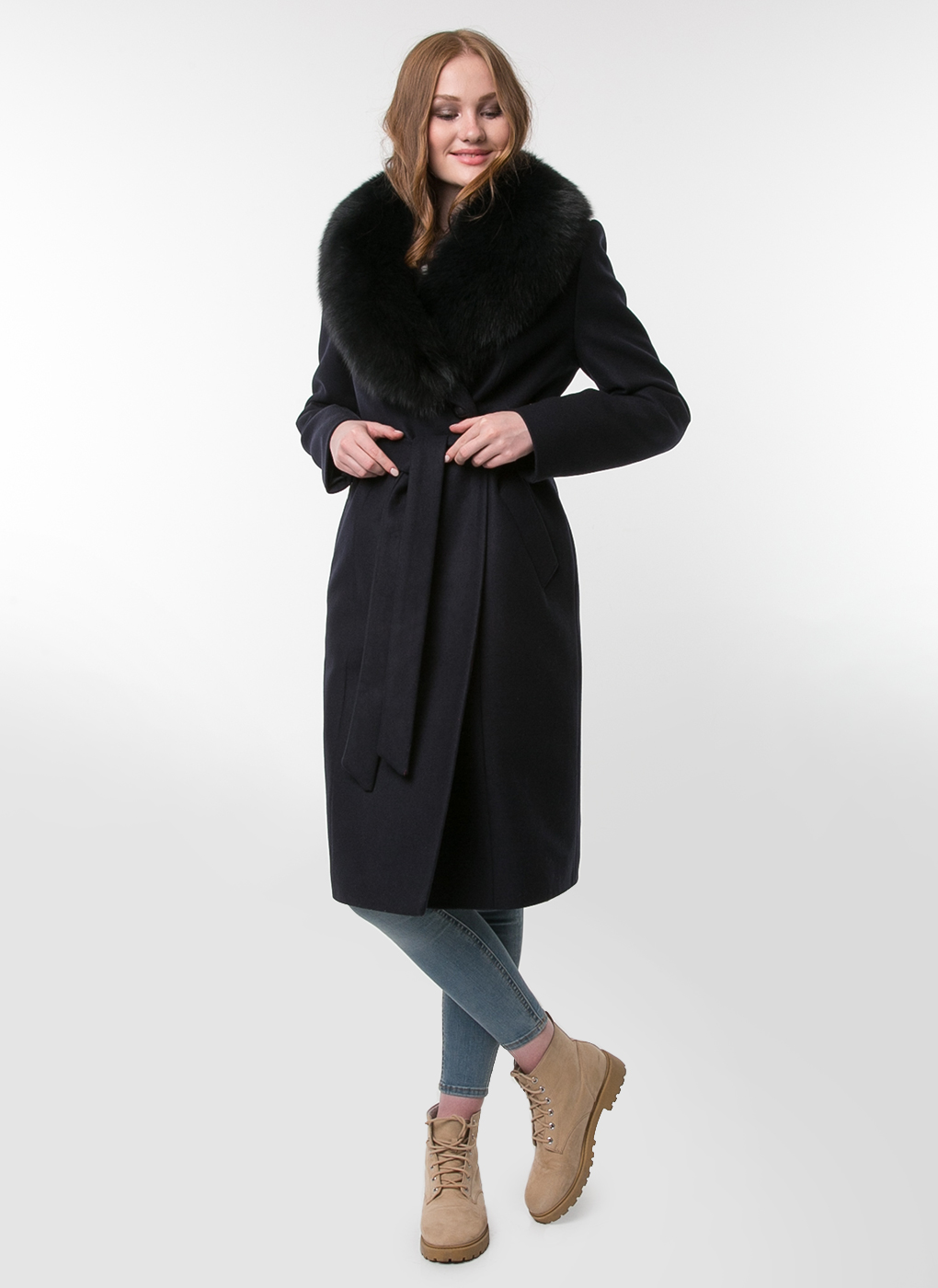 

Пальто женское idekka 34596 синее 44 RU, 34596