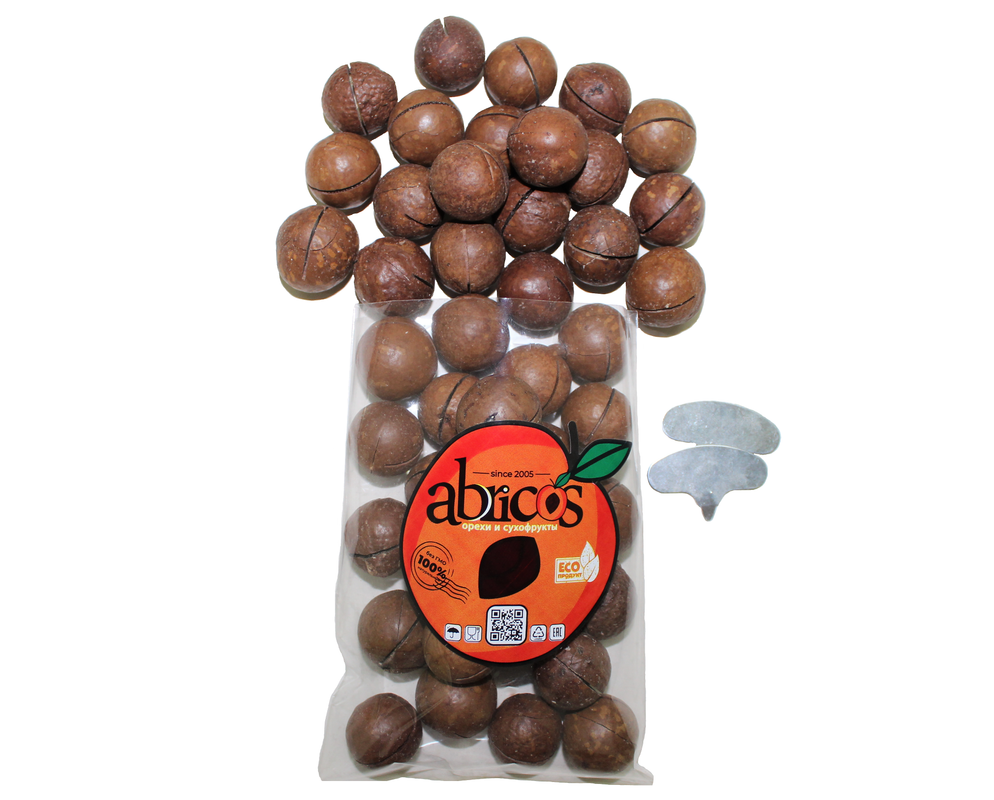 

Макадамия орех в скорлупе с ключом Abricos, 500 г